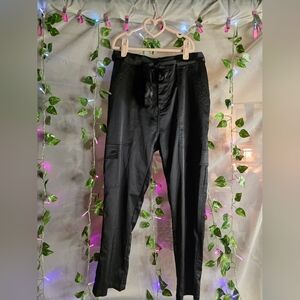 Womens Sleek Black Cargo Pants Size 4